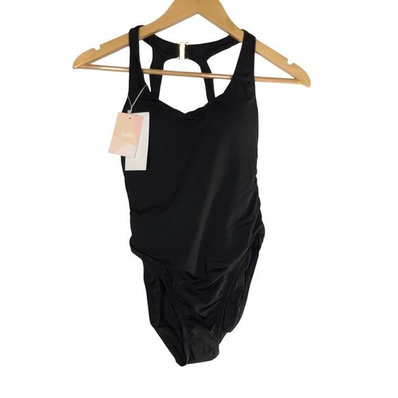 Andie The Catalina One Piece Swimsuit Sleeveless Open Back Black NWT XS - Picture 2 of 6